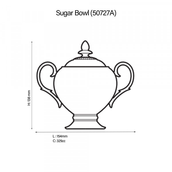 Islay Platinum Sugar Bowl - Noritake 