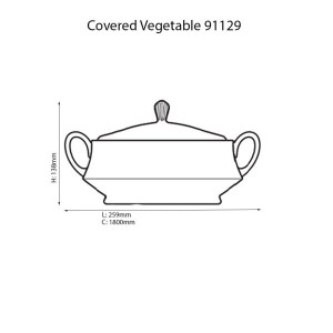 Austin Platinum Casserole - Noritake - 4360/91129 