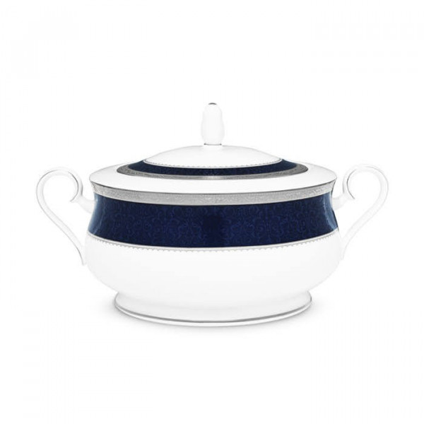 Odessa Cobalt Platinum Casserole - Noritake 