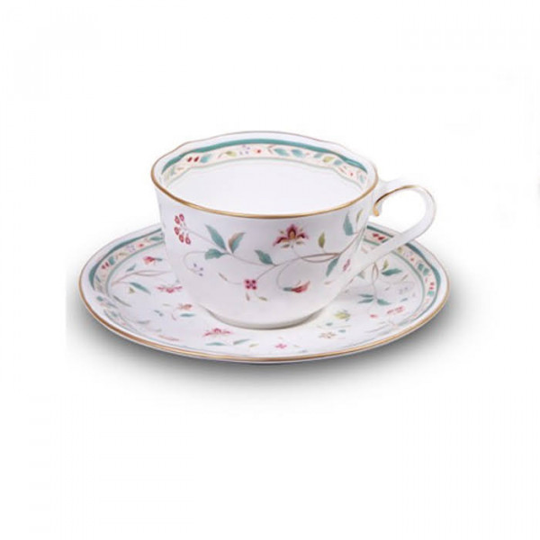 Hana Sarasa Tea Cup with Saucer - Noritake 