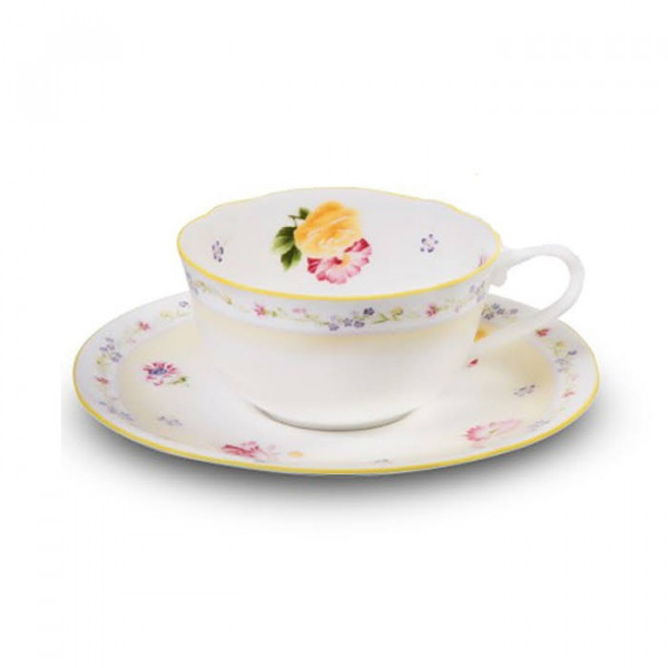 Jeune Fleur Tea Cup with Saucer - Noritake - 4620/59387cs