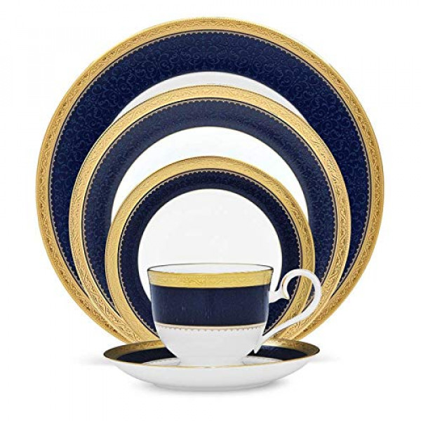 Odessa Cobalt Gold - 4923 - 95 Pc's Dinner Set - Noritake