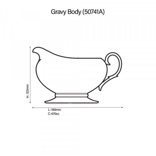 Islay Gravy Body with saucer - Noritake - 4885/50741cs