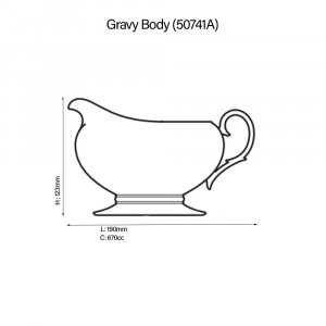 Islay Platinum Gravy Body with saucer - Noritake 