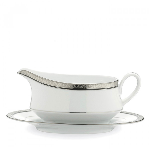 Regent Platinum Gravy Body With Saucer - Noritake 