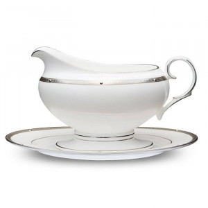 Rochelle Platinum Gravy Body With Saucer - Noritake 