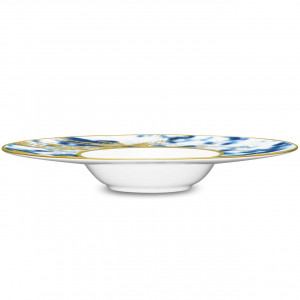 Jubilant Night Gold Wide Soup Plate - Noritake 