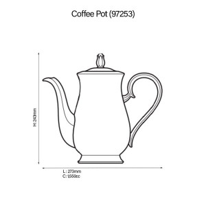 Odessa Platinum Coffee Pot - Noritake 