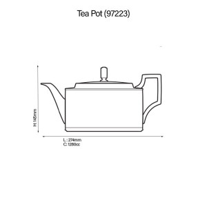 Odessa Platinum Tea Pot - Noritake 