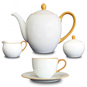 Arctic White – Gold Mica Ts1702 – Hand Painted Tea Set - Noritake