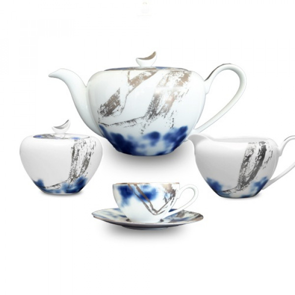 Jubilant Nights Platinum Tea set - 1666 - Noritake